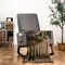 Costway Mid Century Rocking Chair Nursery Armchair Retro Fabric Upholstered Gray